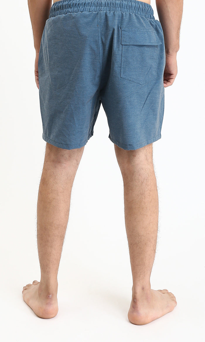 R210299 - Elastic Waist Regular Swim Short - Petroleum