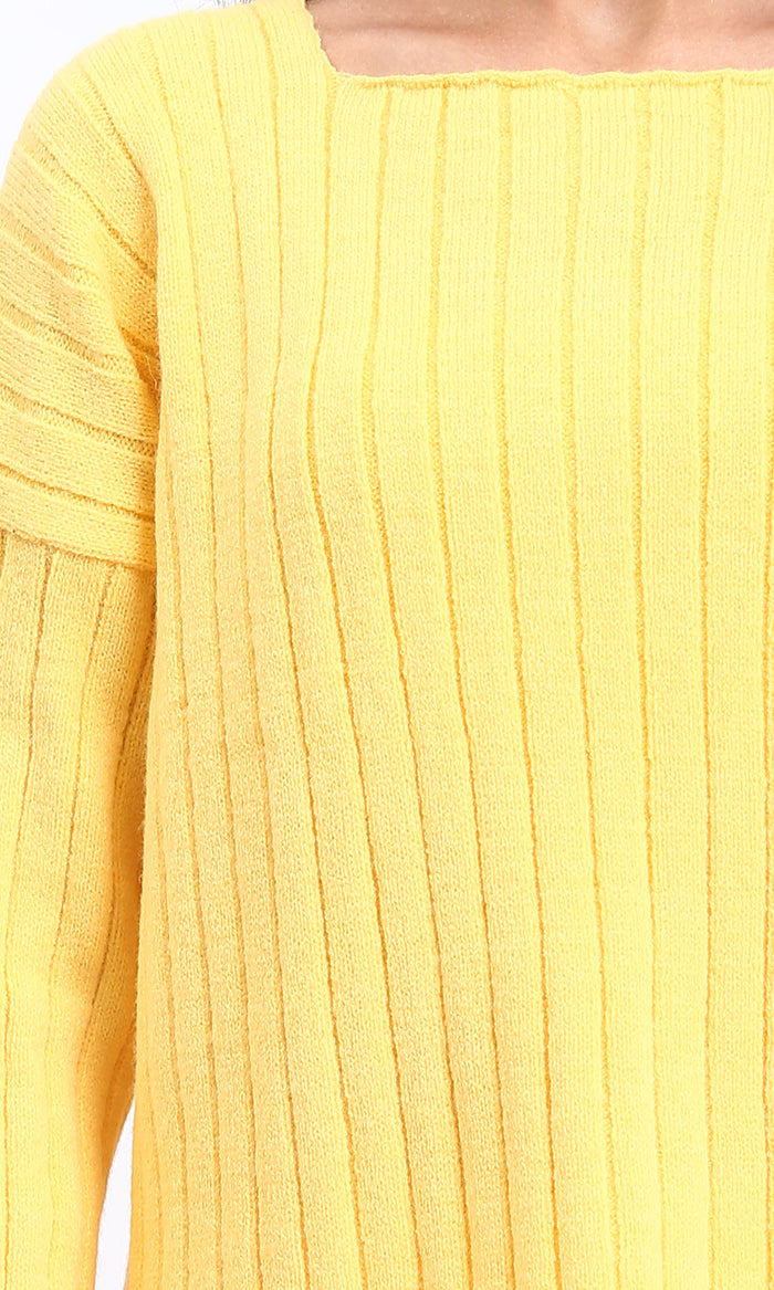 R210366 - Long Sleeves Coziness Soft Pullover - Yellow