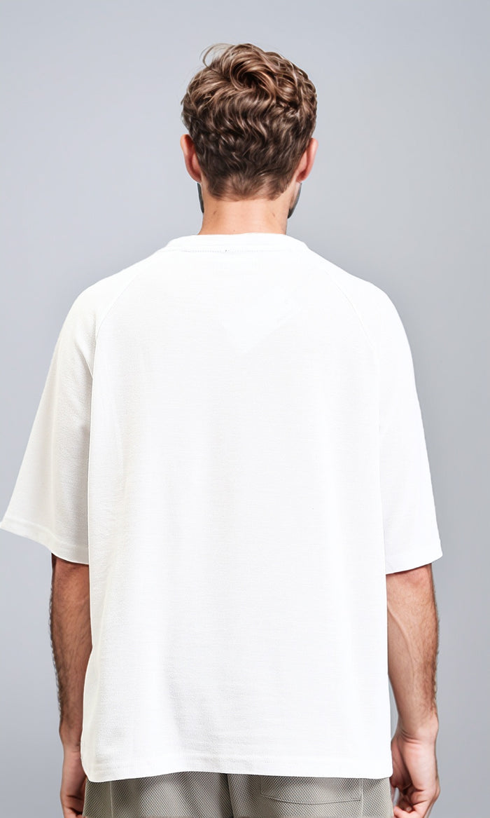 R210941 - Solid Round Neck Basic Tee - White