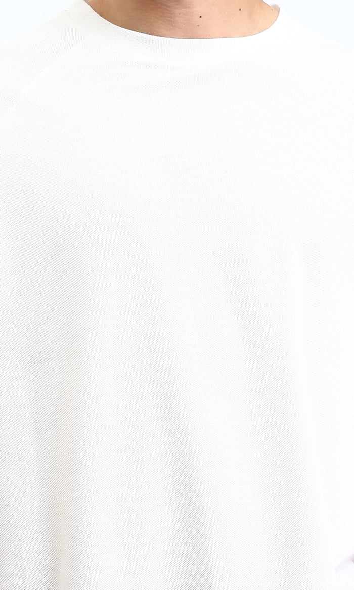 R210941 - Solid Round Neck Basic Tee - White