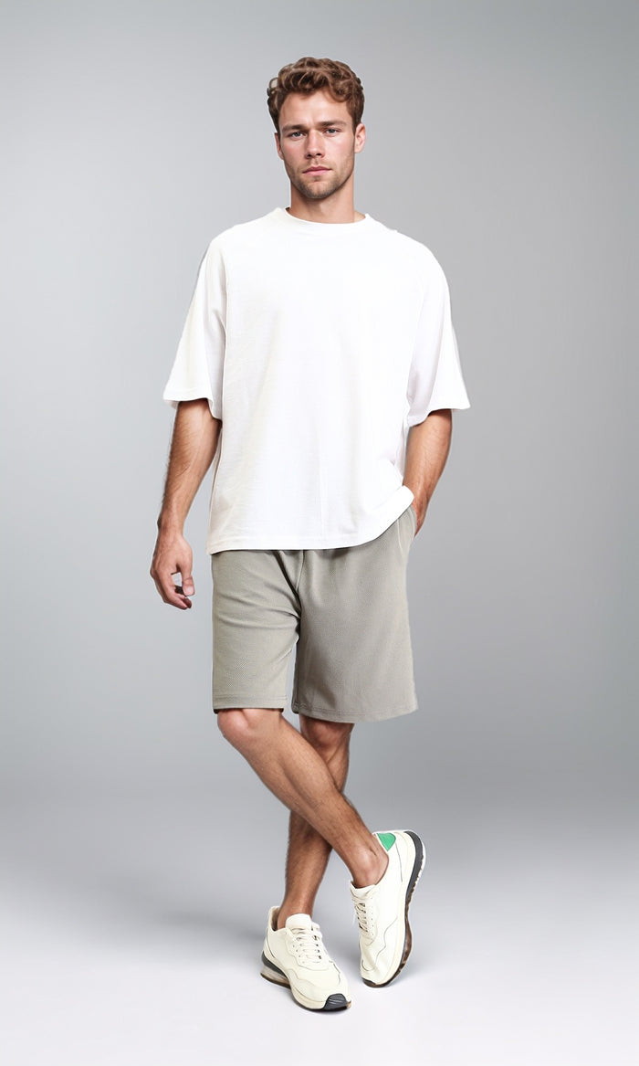 R210941 - Solid Round Neck Basic Tee - White