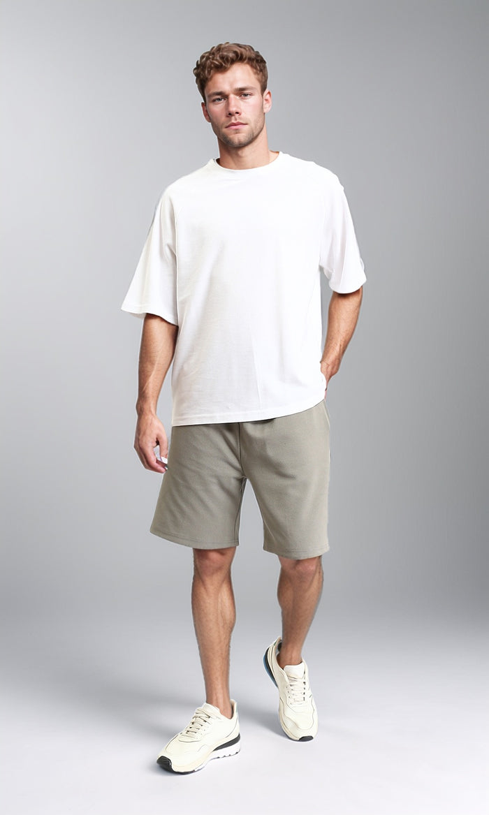 R210941 - Solid Round Neck Basic Tee - White