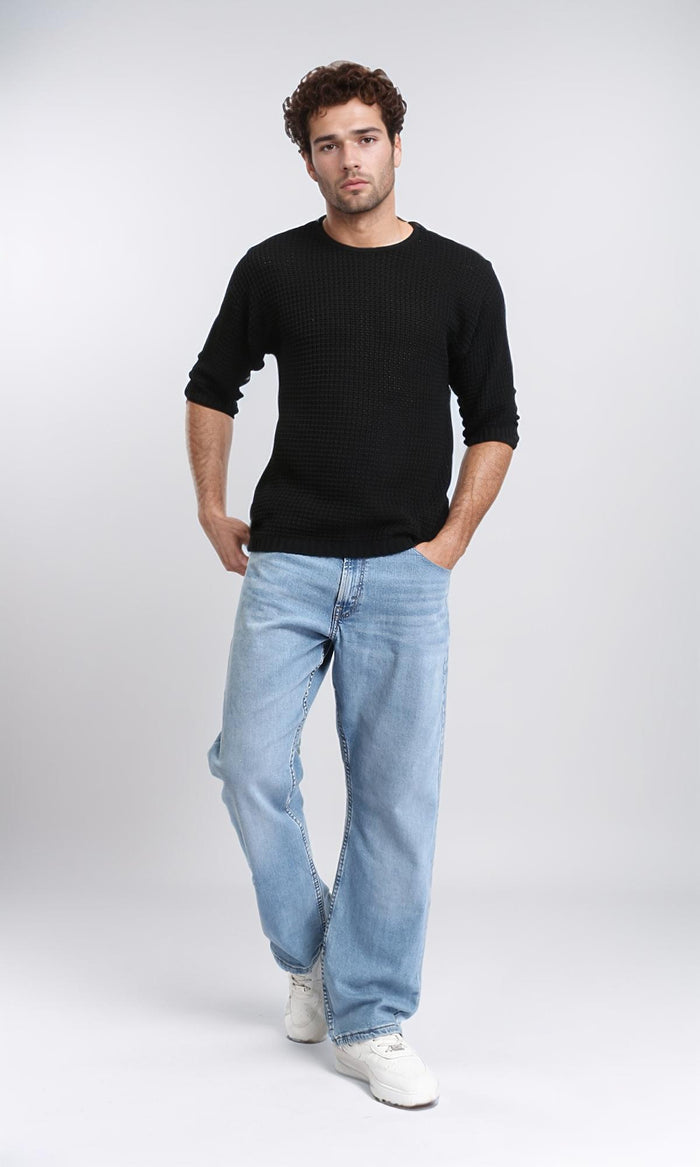 R210972 - Slip On Summer Perforated Tee - Black