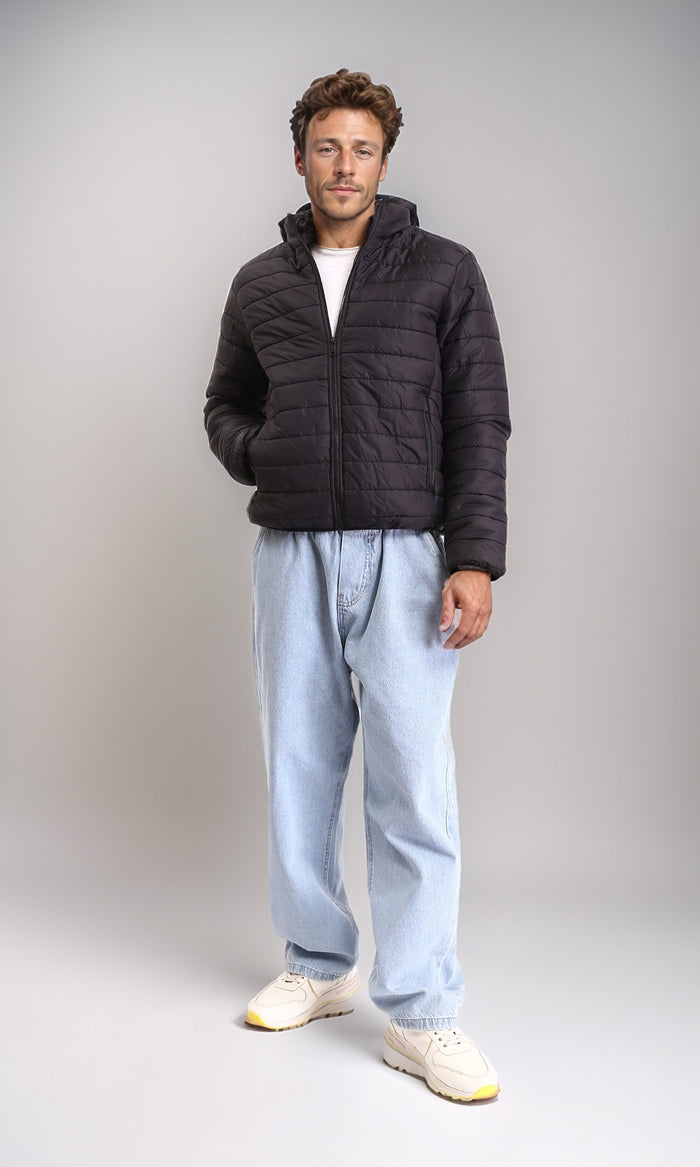 R211340 - Coziness Regular Fit Puffer Jacket - Black