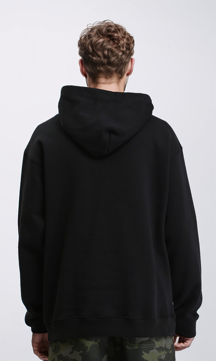 R212019 - Slip On Solid Basic Hoodie - Black