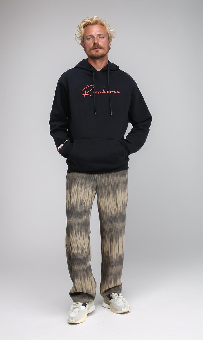R212179 - Slip On Coziness Printed Hoodie - Black