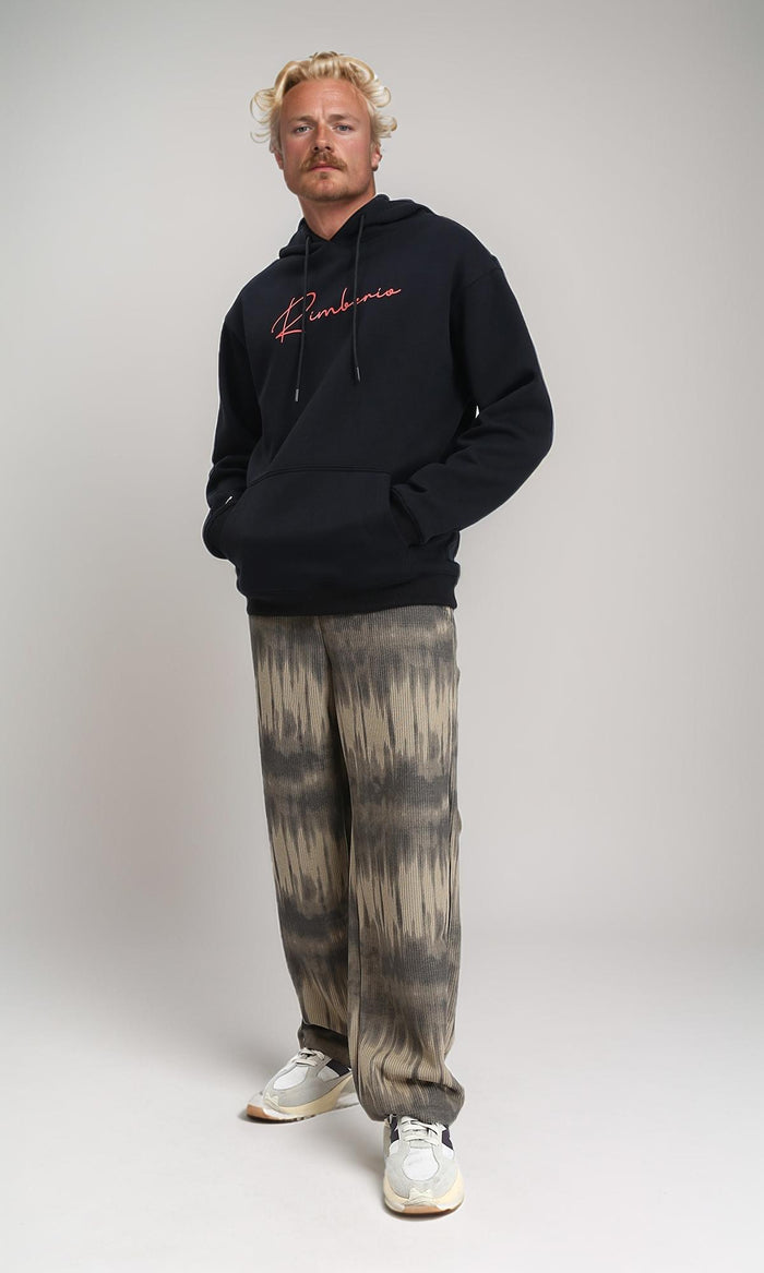 R212179 - Slip On Coziness Printed Hoodie - Black