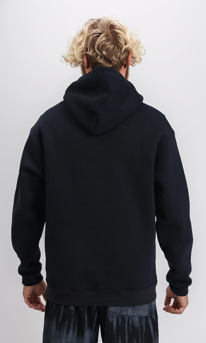 R212185 - "Trust The Process" Print Slip On Hoodie - Black
