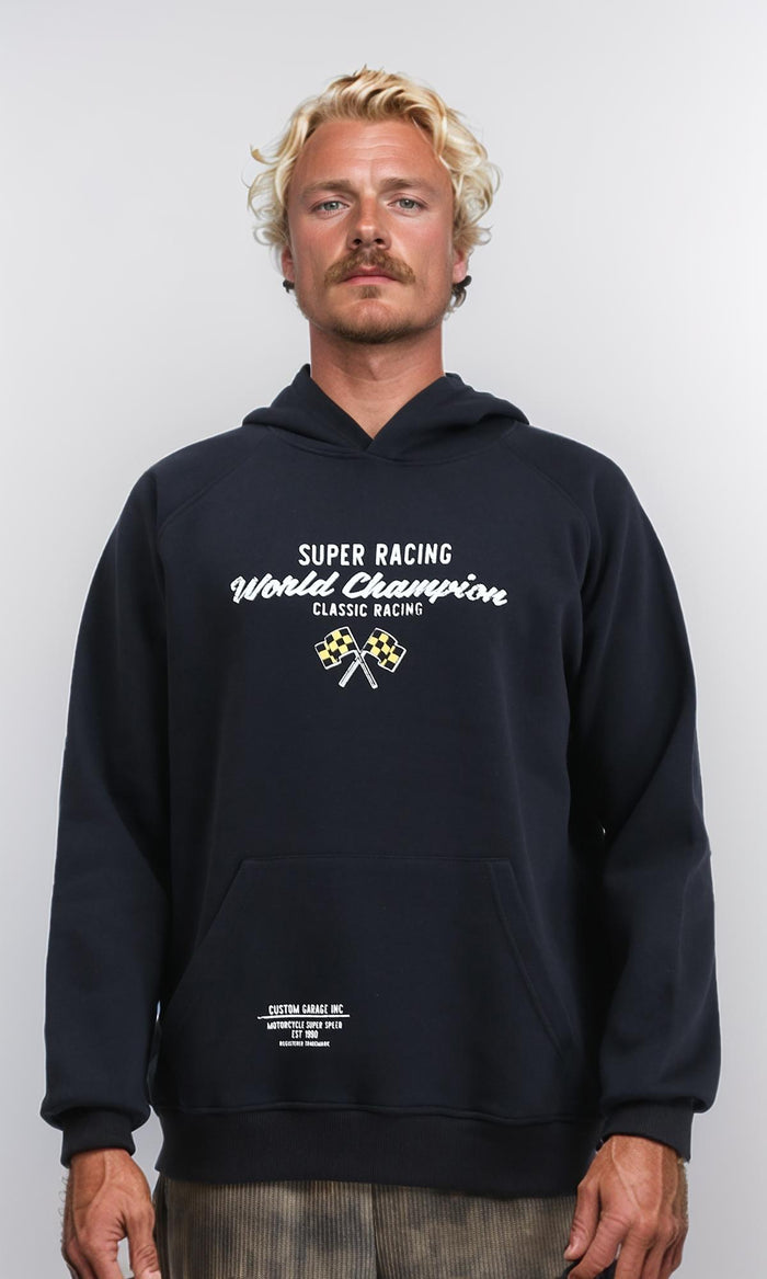 Slip On Comfy Drawstring Hoodie - Black