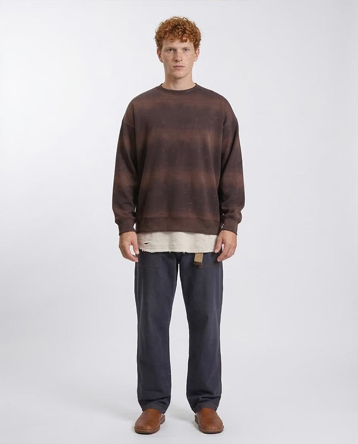R214927 Ravin "Acid-Haze" Oversized Crewneck Sweater – Earth Gradient