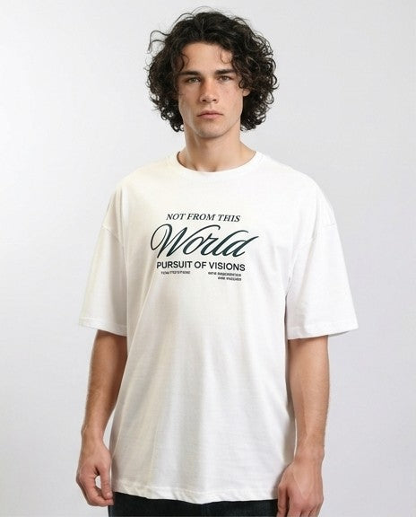 R215743 - Relaxed Fit Printed Cotton Tee - White
