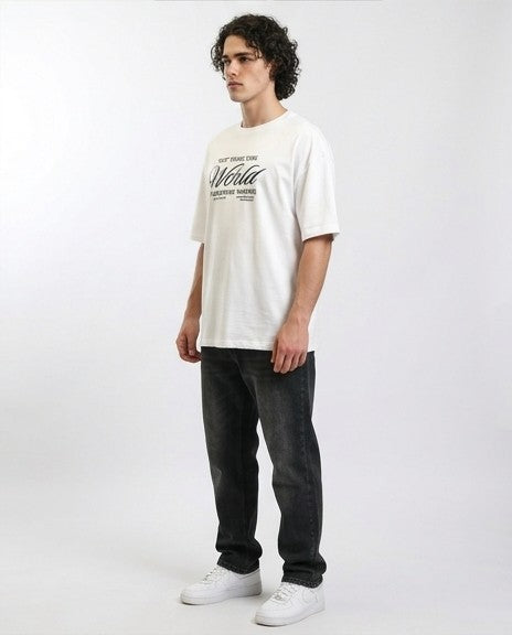 R215743 - Relaxed Fit Printed Cotton Tee - White