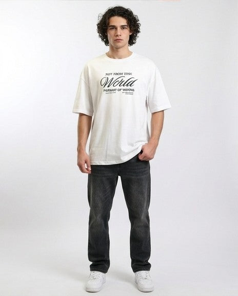 R215743 - Relaxed Fit Printed Cotton Tee - White
