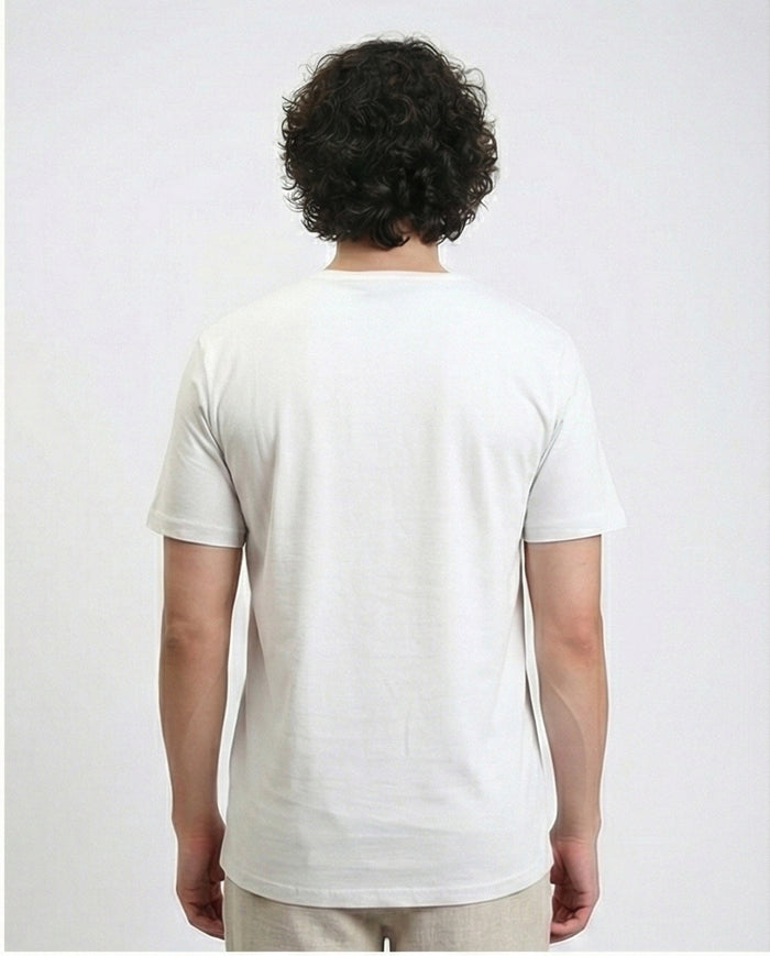 R215860 - Solid Crew Neck Short Sleeves Basic Tee - Light Grey