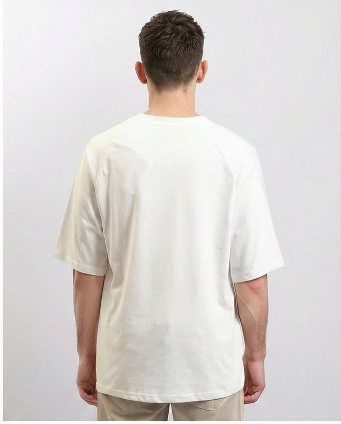 R215871 - Crew Neck Relaxed Fit Cotton Tee - White