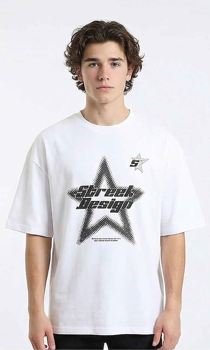 Slip On Elbow Sleeves Comfy Tee - White