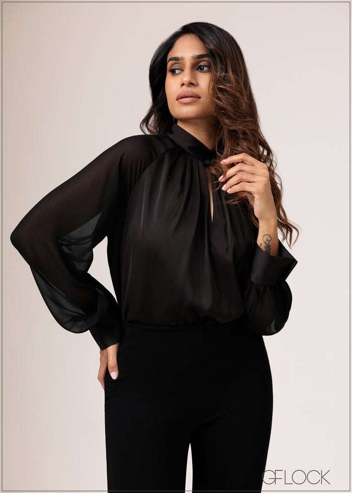 Raglan Sleeve Combo Top - 090426