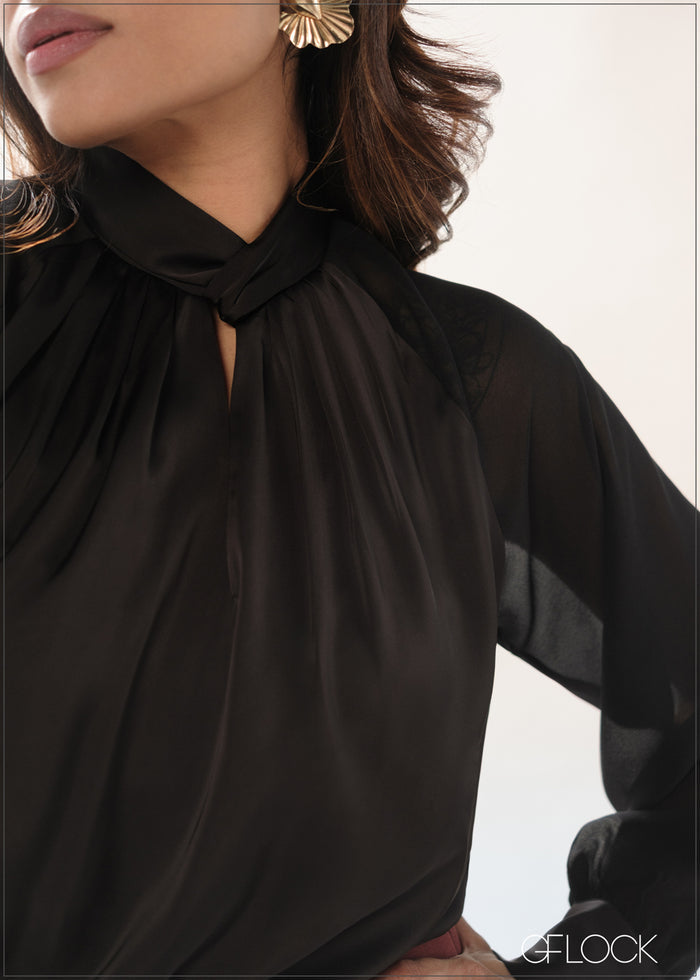 Raglan Sleeve Combo Top - 090426
