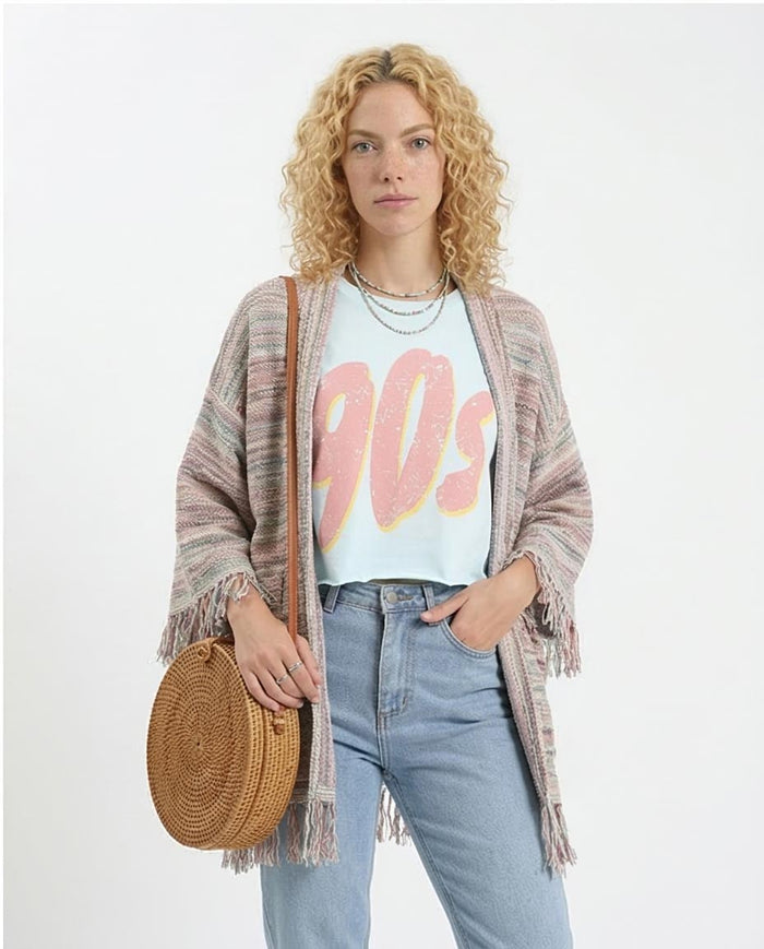 Ravin '90s Vibe Light Blue Crop T-Shirt - Aqua - R209243