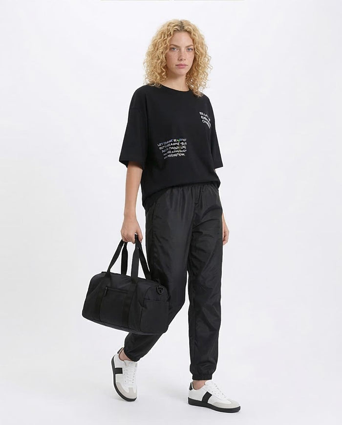 Ravin Butterfly Graphic Oversized Tee – "Beauty of Embracing Change" - Black - R209135