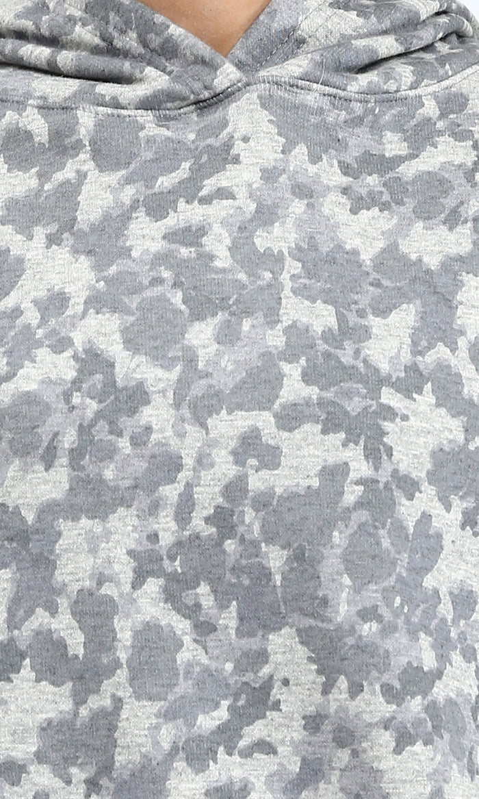Ravin Camo-Print Drop-Shoulder Relaxed Hoodie - Grey - R214520