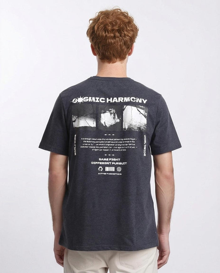 Ravin Cosmic Harmony Heather T-Shirt in Charcoal - R208582
