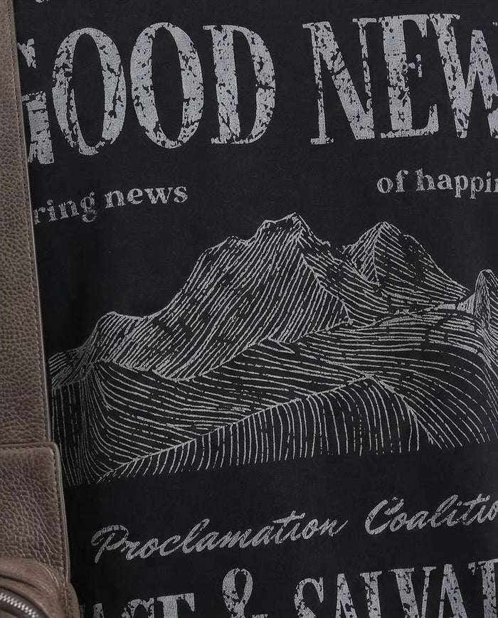 Ravin | "Good News" Graphic Tee – Black - R209381