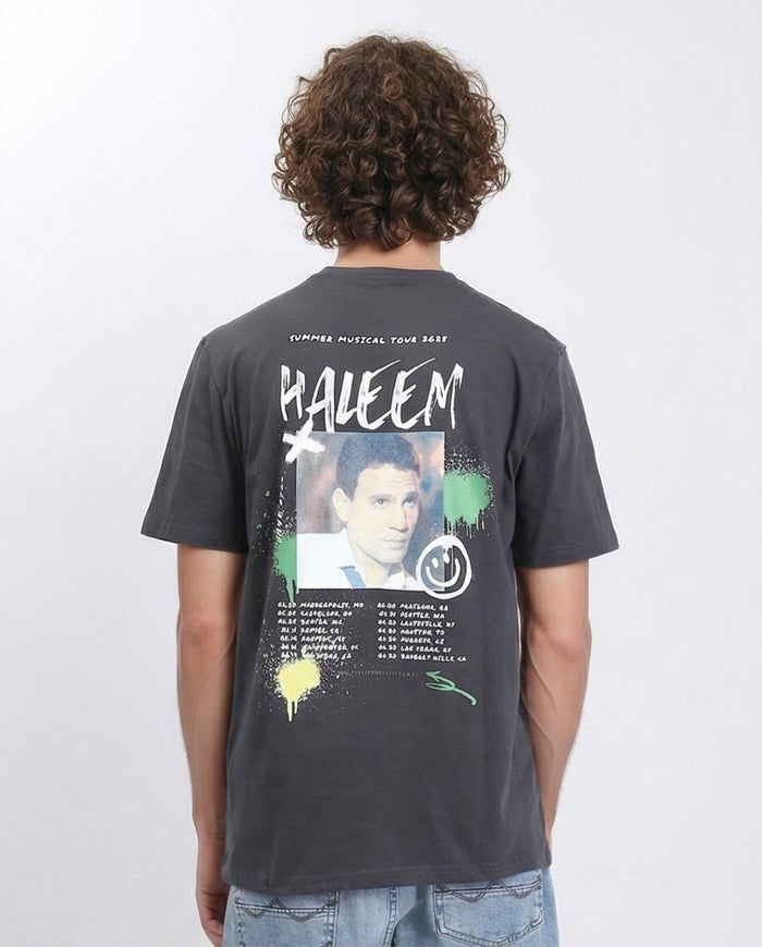 Ravin Haleem Summer Tour '28 Graphic T-Shirt – Charcoal Grey - R208579