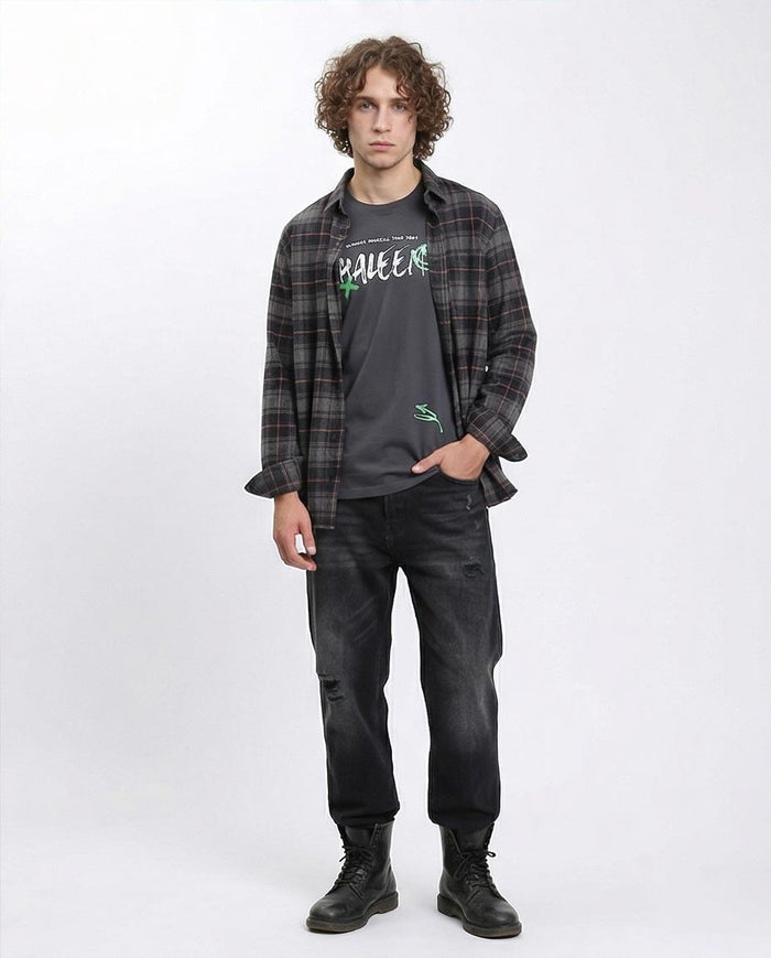 Ravin Haleem Summer Tour '28 Graphic T-Shirt – Charcoal Grey - R208579