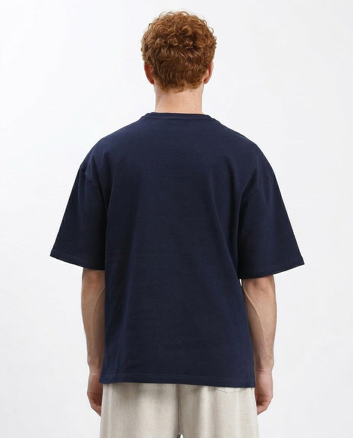Ravin Heavyweight Oversized Crew Neck T-Shirt – Navy - R206498