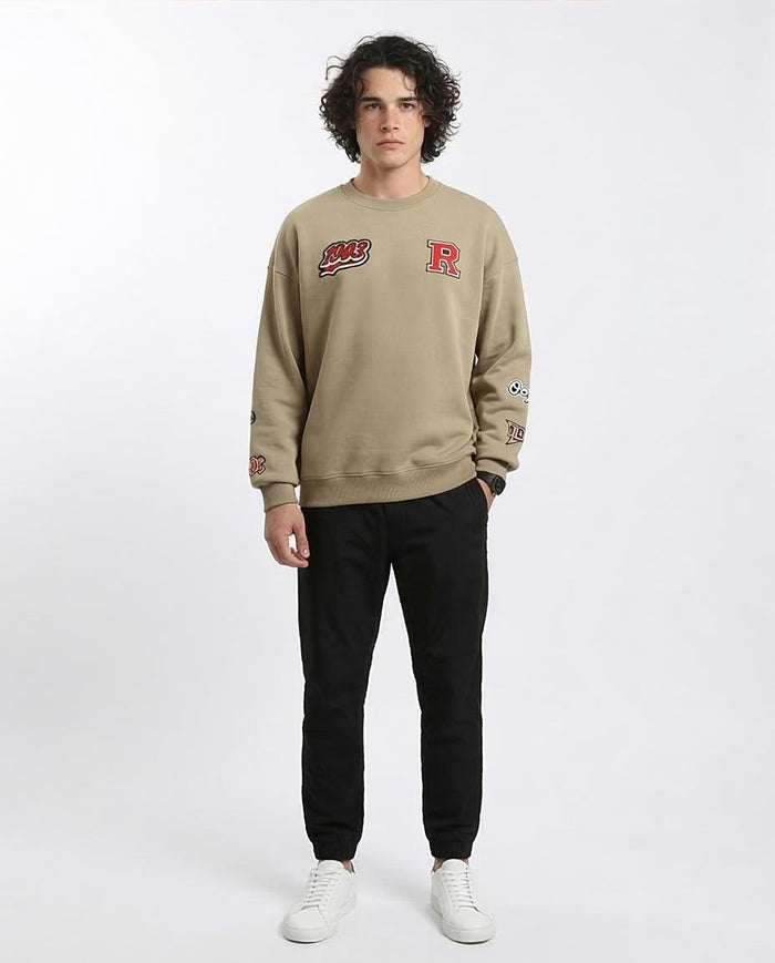 Ravin Heritage "1903" Patch Sweatshirt – Sport Luxe Edition - Light Coffee - R215073
