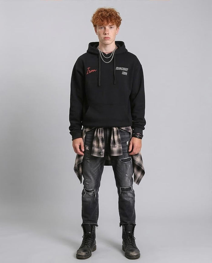 Ravin | "Iron" Mike Tyson Heavyweight Graphic Hoodie – Black - R212181