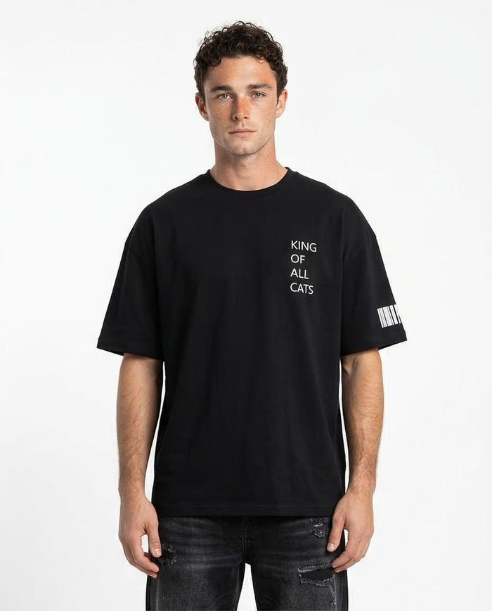 "king of All Cats" Oversized Graphic T-Shirt