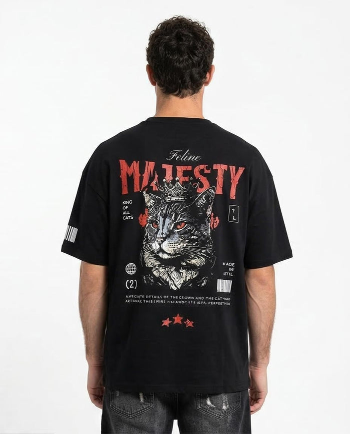 Ravin "King of All Cats" Oversized Graphic T-Shirt - R209413