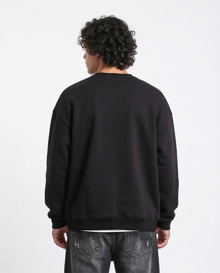 Ravin | Men’s "All Good Vibes" Oversized Graphic Sweatshirt - Black - R212205
