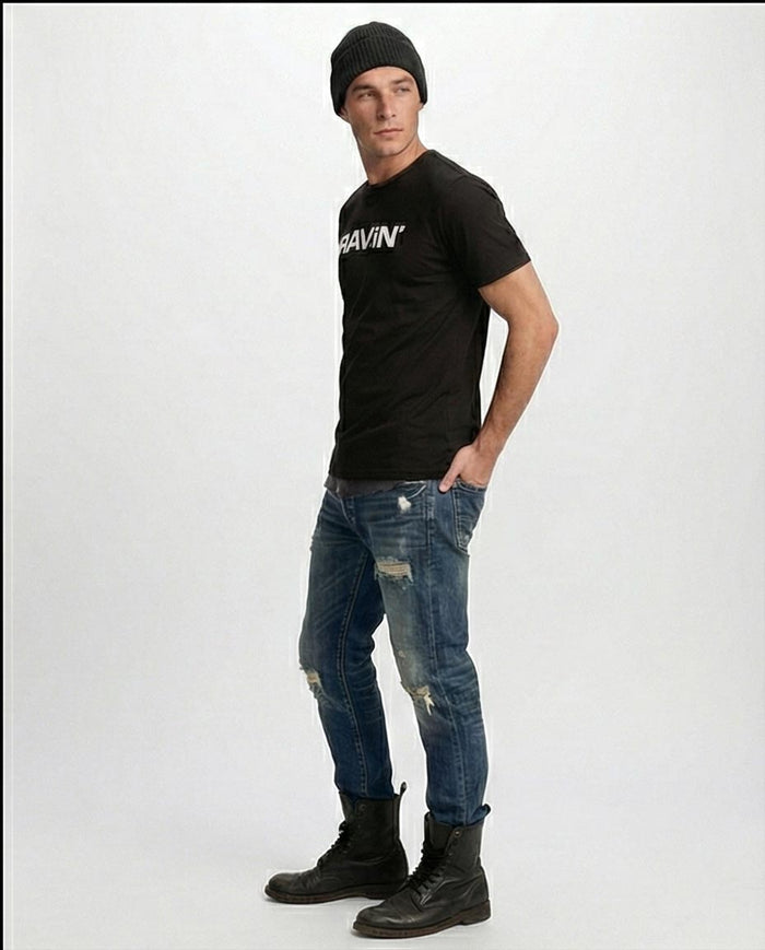 Ravin Men's Black Graphic Logo T-Shirt - O204318