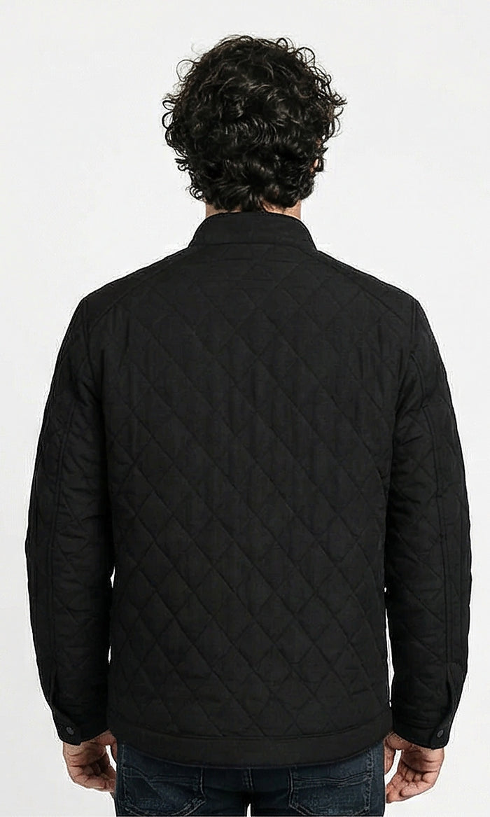 Ravin Men's Black Quilted Zip-Up Jacket
