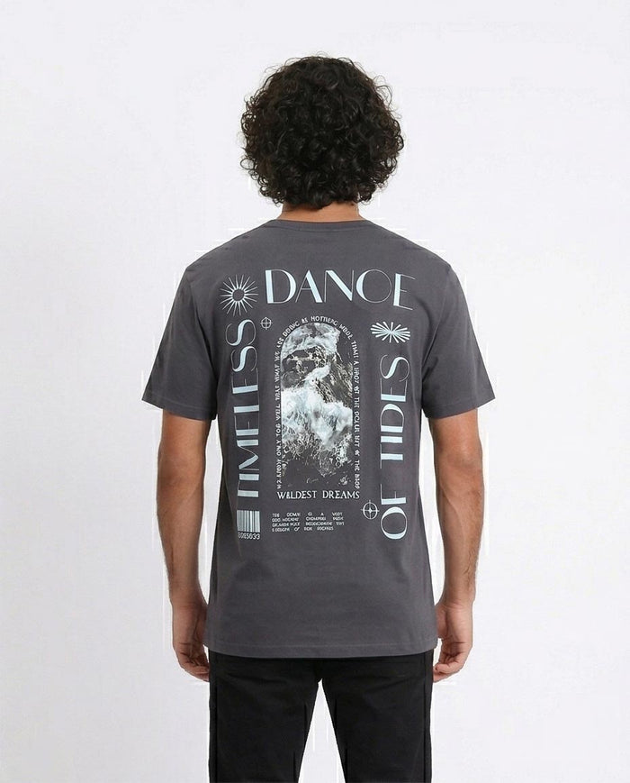Ravin Men's Charcoal Grey Timeless Graphic T-Shirt – Single Jersey Cotton - R208578