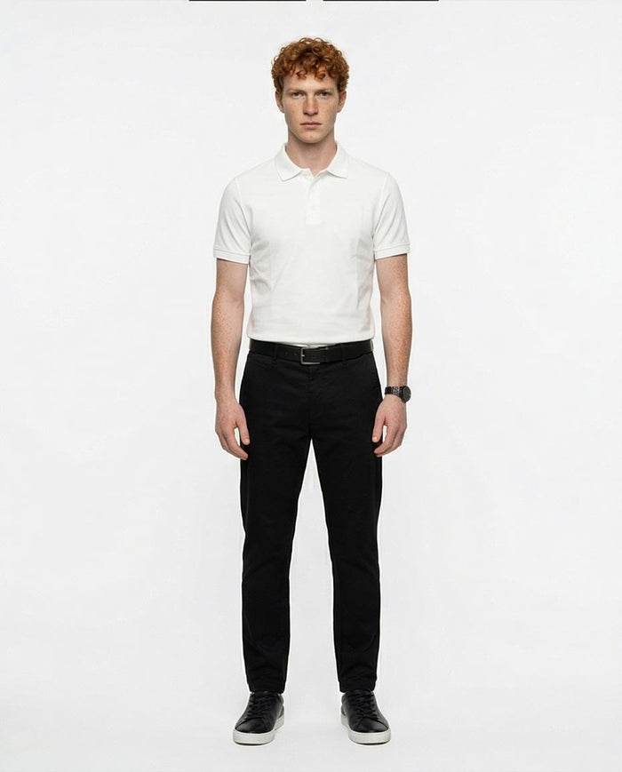 Ravin Men's Essential Slim-Fit Piqué Polo Shirt – White - R215948
