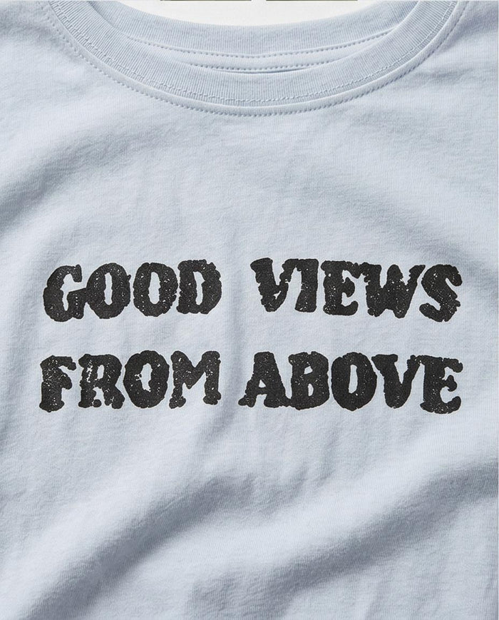 Ravin Men's "Good Views From Above" Graphic T-Shirt – Ice Blue Monstera Print - O203088