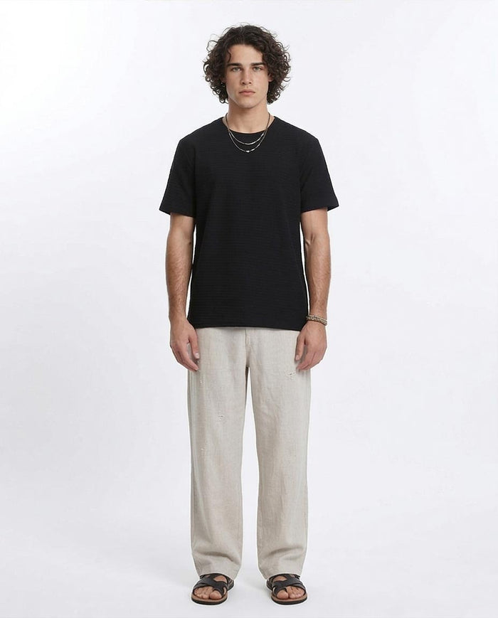 Ravin Men’s Horizontal Slub Textured Essential Tee - R210934