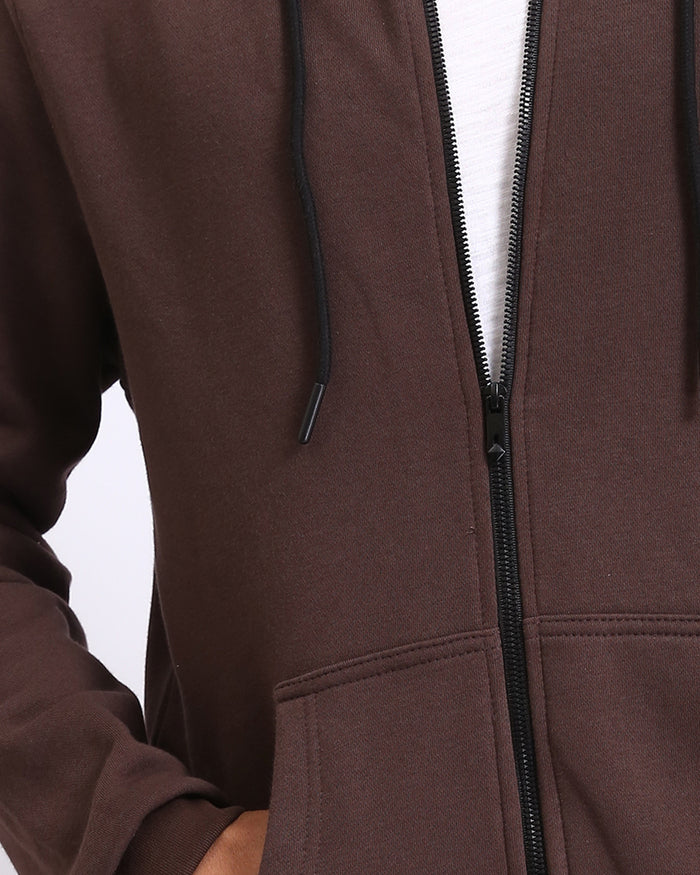 Ravin Men’s Long Sleeve Full-Zip Hooded Sweatshirt with Kangaroo Pockets– Rich Chocolate - R206843