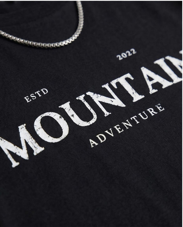 Ravin | Men's "Mountain Adventure" Graphic Tee – Elevated Street Edition - Black - R209366