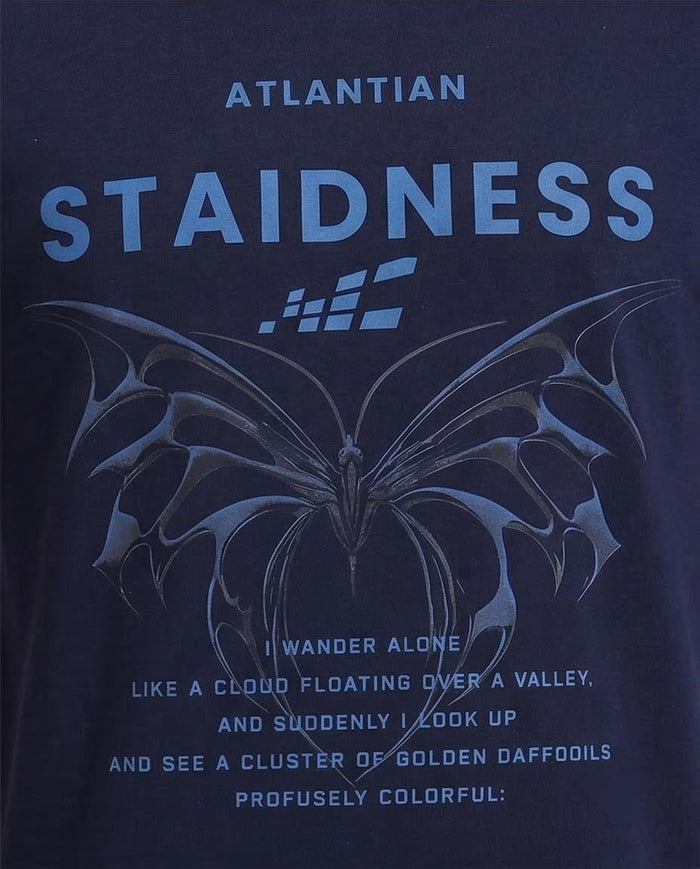 Ravin Men's Navy "Staidness" Graphic T-Shirt - 100% Premium Cotton - R209386