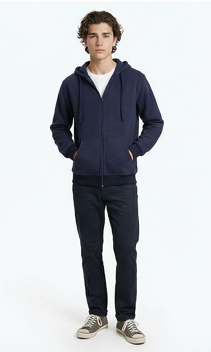 Ravin Men's Navy Zip-Up Essential Hoodie