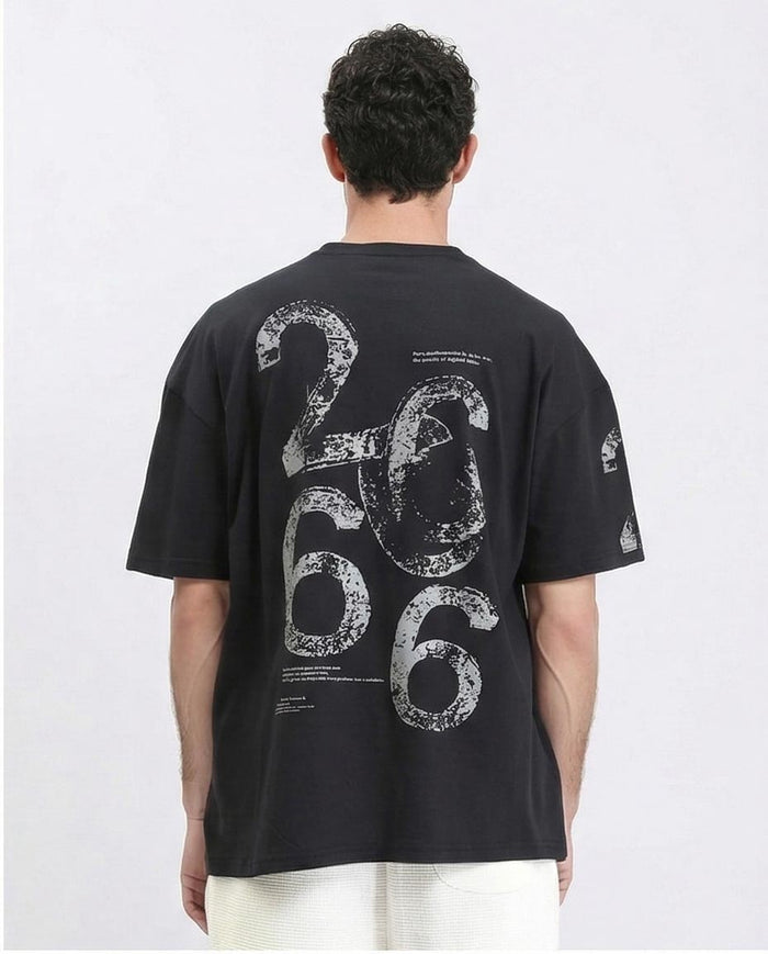 RAVIN Men’s Oversized "2666" Graphic T-Shirt – Elevated Street Collection - R210527