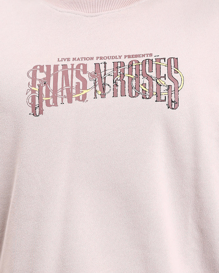 Ravin | Men’s Oversized Guns N’ Roses Graphic Sweatshirt – Mauve - R214275