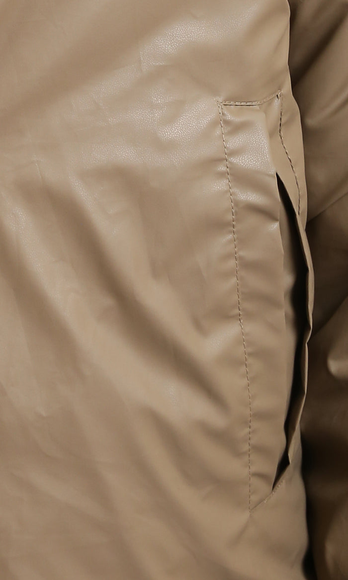 Ravin Men’s Padded Bomber Jacket with Contrast Ribbing - Coffee - R213114