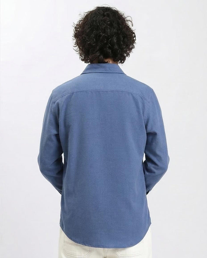 Ravin Men’s Premium Heathered Blend Long Sleeve Shirt – Slate Blue - R210694