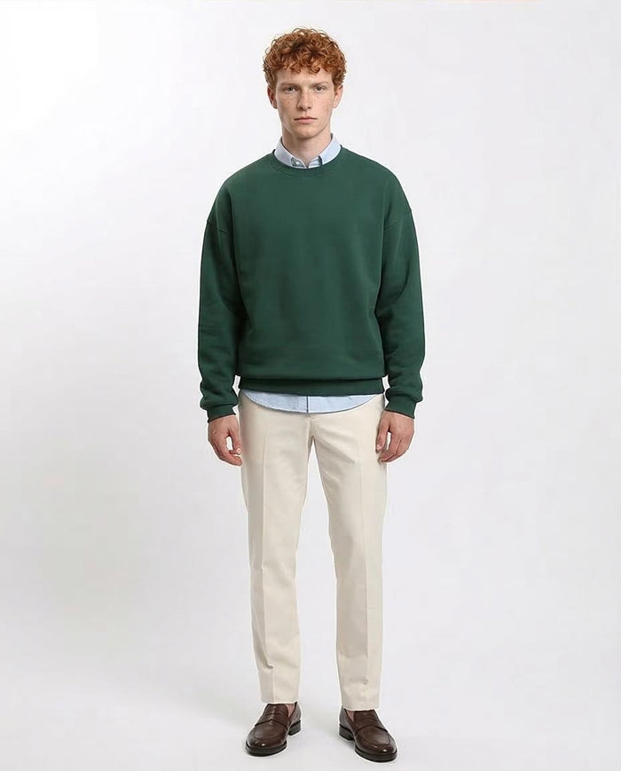 Ravin Men's Premium Over-Sized Crewneck Sweatshirt – Forest Green - R215625